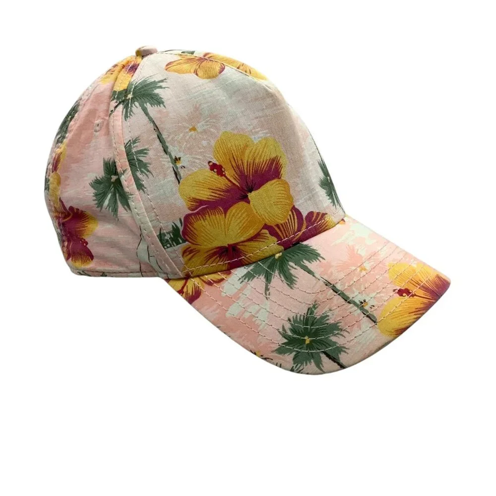 Tropical Hawaiian Floral Baseball Cap Adjustable Snapback Cotton Unisex OS 2I Me